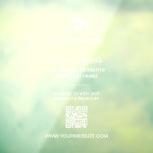 Eenvoudige professionele monogram bedrijfsnaam QR- Raamsticker (Vel 3)