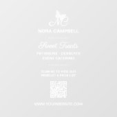 Eenvoudige professionele monogram bedrijfsnaam QR- Raamsticker (Vel)