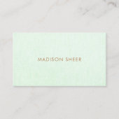 Eenvoudige professionele munt groen visitekaartje (Voorkant)