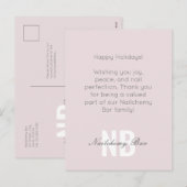 Eenvoudige professionele nagelsalon groet dank u feestdagenkaart (Voorkant / Achterkant)