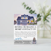 Eenvoudige professionele onroerend goed verkopen briefkaart (Staand voorkant)