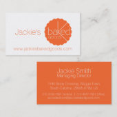 Eenvoudige professionele oranje bakkerij-visitekaa visitekaartje (Voorkant / Achterkant)