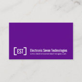 Eenvoudige professionele paarse witte visitekaartj visitekaartje (Voorkant)