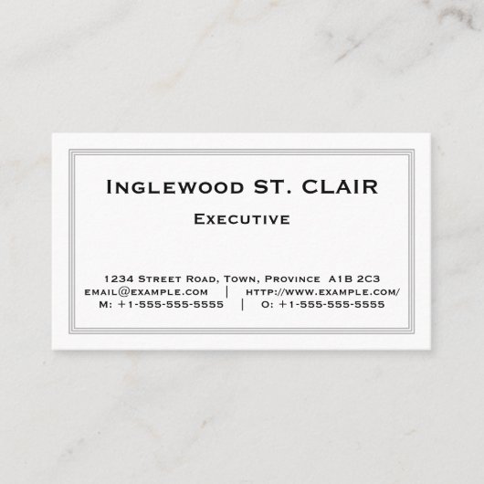 Eenvoudige professionele profielkaart visitekaartje (Voorkant)