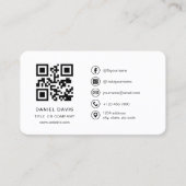 Eenvoudige professionele QR-code-minimalist Visitekaartje (Voorkant)