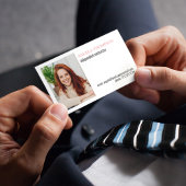 Eenvoudige professionele QR-codefoto Visitekaartje