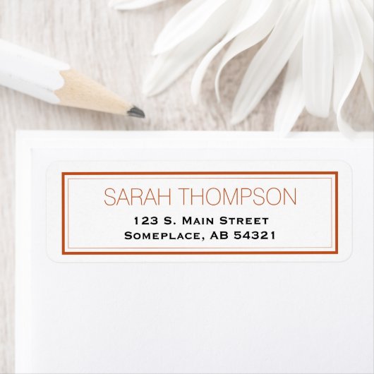 Eenvoudige professionele rode strepe-randlabels etiket (Insitu)