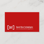 Eenvoudige professionele rode witte visitekaartjes (Voorkant)