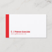 Eenvoudige professionele rode witte visitekaartjes (Voorkant)