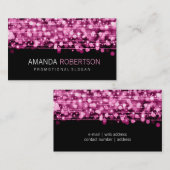 Eenvoudige professionele roze lichten en spaarkjes visitekaartje (Voorkant / Achterkant)