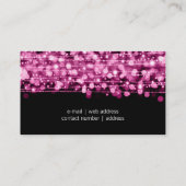 Eenvoudige professionele roze lichten en spaarkjes visitekaartje (Achterkant)