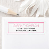 Eenvoudige professionele roze strepen randlabels etiket (Insitu)