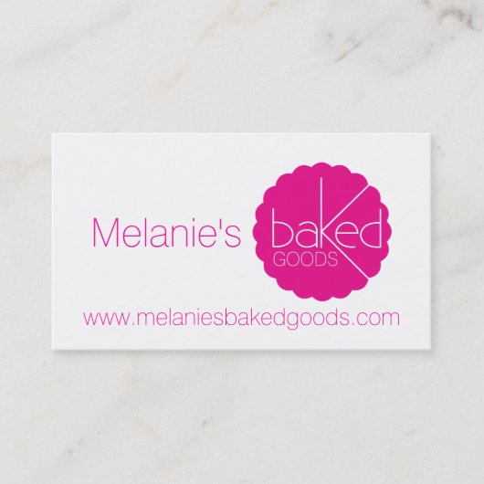 Eenvoudige professionele roze visitekaartjes (Voorkant)
