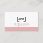 Eenvoudige professionele roze witte QR-code in de  Visitekaartje (Voorkant)