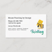 Eenvoudige professionele schilder, modern visitekaartje (Voorkant)