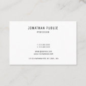 Eenvoudige professionele sjabloon met minimale min visitekaartje (Achterkant)