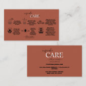 Eenvoudige professionele Terracotta Cupcake-servic Visitekaartje (Voorkant / Achterkant)