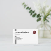 Eenvoudige professionele, uitmuntende, witte CEO Visitekaartje (Staand voorkant)