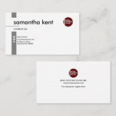 Eenvoudige professionele, uitmuntende, witte CEO Visitekaartje (Voorkant / Achterkant)