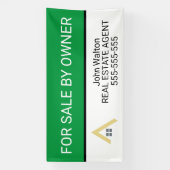 Eenvoudige professionele vastgoedmakelaar marketin spandoek (Verticaal)