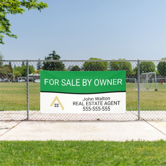 Eenvoudige professionele vastgoedmakelaar marketin spandoek (Insitu)