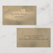 Eenvoudige professionele, verflijn, lederen blik visitekaartje (Voorkant / Achterkant)