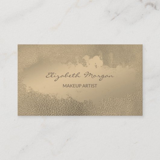 Eenvoudige professionele, verflijn, lederen blik visitekaartje (Voorkant)