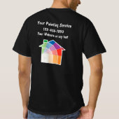 Eenvoudige professionele werkshirts voor schilders t-shirt (Achterkant)