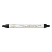 Eenvoudige professionele witte aangepaste zakelijk blauwe inkt pen (Voorkant)