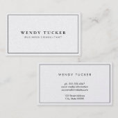 Eenvoudige professionele zwarte rand minimalist visitekaartje (Voorkant / Achterkant)