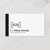 Eenvoudige professionele zwarte witte QR-code voor Visitekaartje (Voorkant)