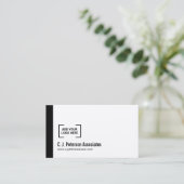 Eenvoudige professionele zwarte witte QR-code voor Visitekaartje (Staand voorkant)