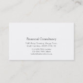 Eenvoudige professionele zwarte witte visitekaartj visitekaartje (Achterkant)