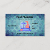 Eenvoudige professionele zwembad reiniging Visitek Visitekaartje (Voorkant)