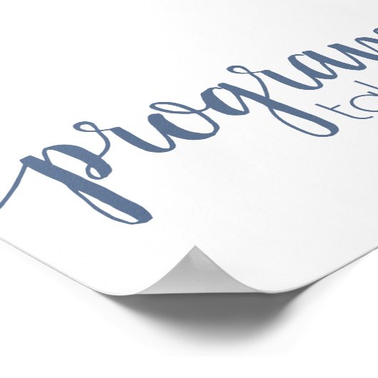 Eenvoudige programma's | Stofblauwe tafel voor elk Poster (Hoek)