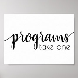 Eenvoudige programma's | Zwarte script voor elke e Poster