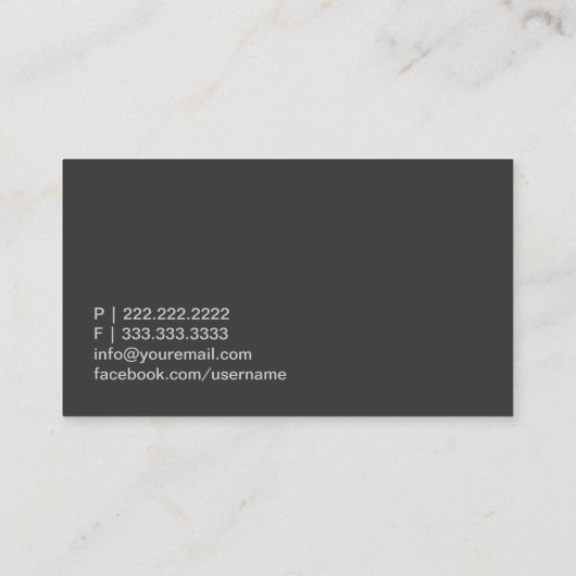 Eenvoudige programmeertekens visitekaartje (Achterkant)