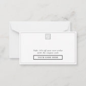 Eenvoudige Promotiecode van bedrijf - Dank u Notitiekaartje (Achterkant)