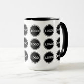 Eenvoudige Promotionele Business Logo Pattern Coff Mok (Voorkant rechts)