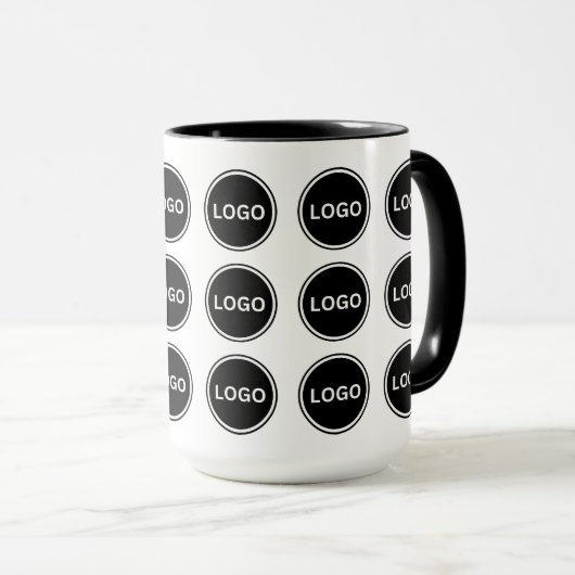Eenvoudige Promotionele Business Logo Pattern Coff Mok (Voorkant rechts)