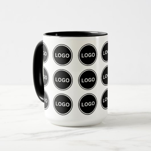 Eenvoudige Promotionele Business Logo Pattern Coff Mok (Voorkant links)