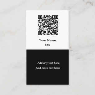Eenvoudige Promotionele QR Code Zakelijke Kaarten  Visitekaartje