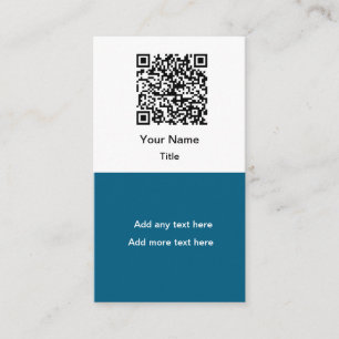 Eenvoudige Promotionele QR Code Zakelijke Kaarten  Visitekaartje