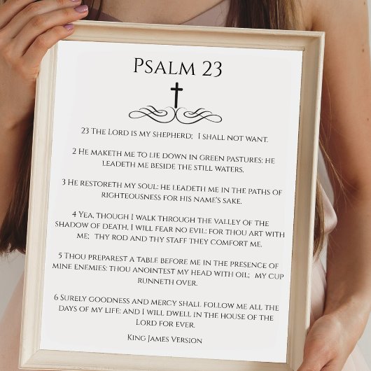 Eenvoudige Psalm 23 DE HEER is mijn Herder Poster