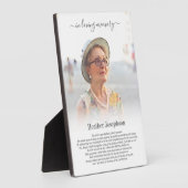 Eenvoudige Psalm-herdenkingsfoto Fotoplaat (Zijkant)