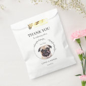 Eenvoudige pug bruiloft dank u gunsttas bedankzakje (Gezegeld)