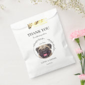 Eenvoudige pug bruiloft dank u gunsttas bedankzakje (Gezegeld)
