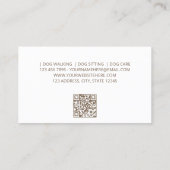 Eenvoudige Pug Dog Sitting Visitekaartje (Achterkant)