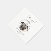 Eenvoudige Pug Hond Bruiloft Cocktail servetten (Hoek)