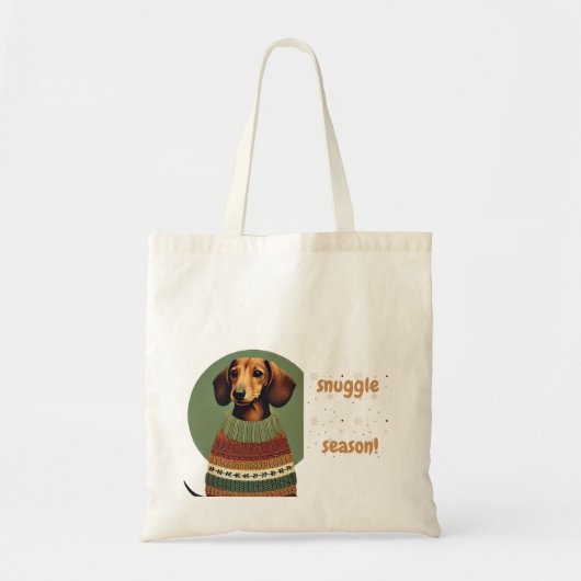 Eenvoudige Puppy Kersttas Tote Bag (Voorkant)